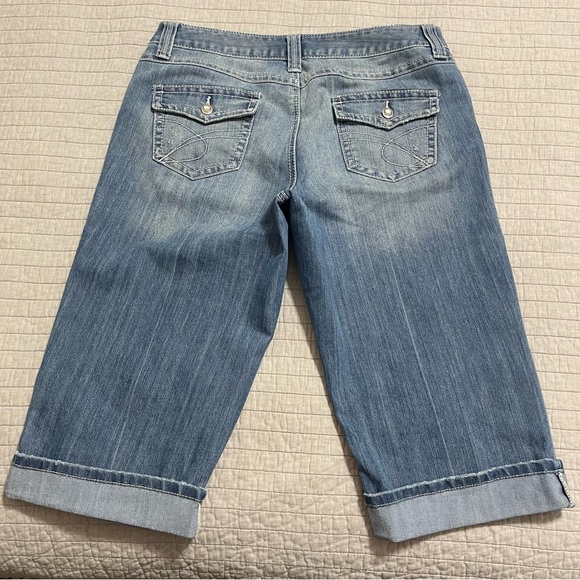 Inc Denim Curvy Fit Cuffed Capri Jeans Medium Wash Size 14 - Picture 11 of 11